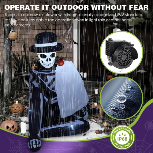 Гигантские надувные фигуры, обнимающиеся скелеты