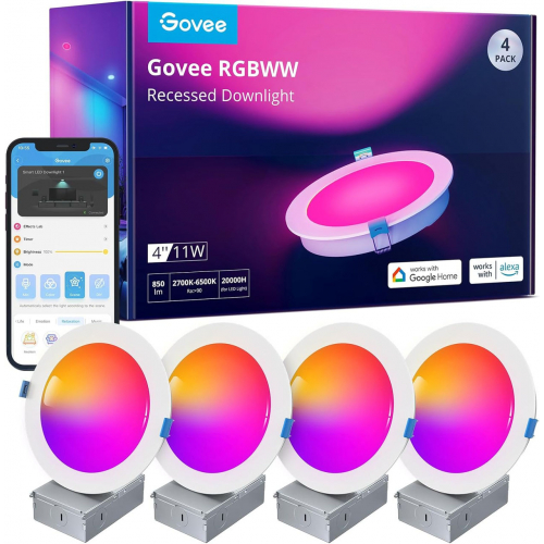 Светодиодный светильник Govee Smart Recessed Lighting 4шт