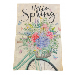 Двусторонняя салфетка (цветочная корзина)