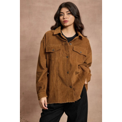 Женская вельветовая куртка в стиле casual