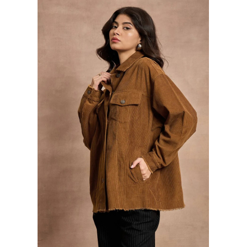 Женская вельветовая куртка в стиле casual