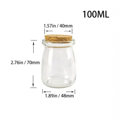 Прозрачная стеклянная баночка