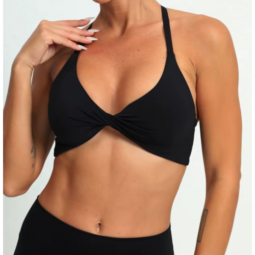 Спортивный бюстгальтер с глубоким вырезом 