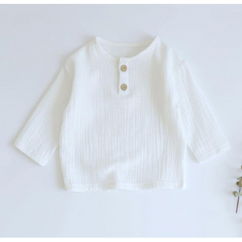 Весенняя, мягкая хлопковая футболка с длинными рукавами для малышей