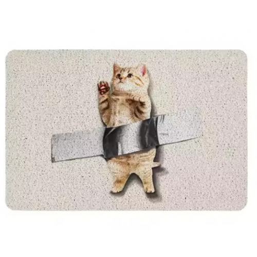 Коврик с кошкой для входной двери