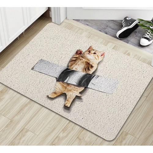Коврик с кошкой для входной двери