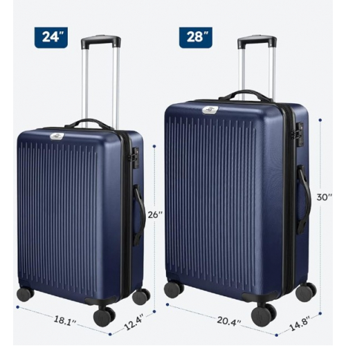 Чемодан средний (28*43*60 см), синий