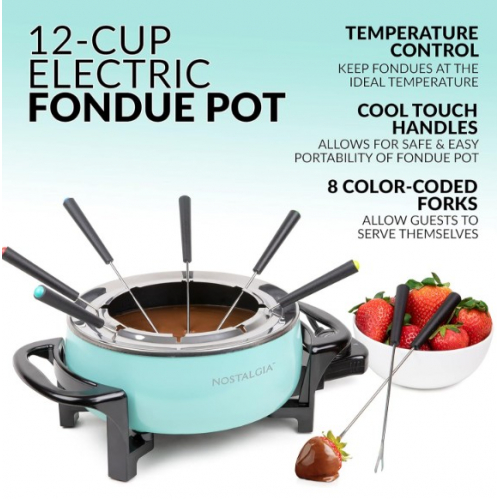 Электрический набор для фондю из нержавеющей стали, 3 л, с 5 вилками и регулировкой температуры