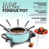 Электрический набор для фондю из нержавеющей стали, 3 л, с 5 вилками и регулировкой температуры