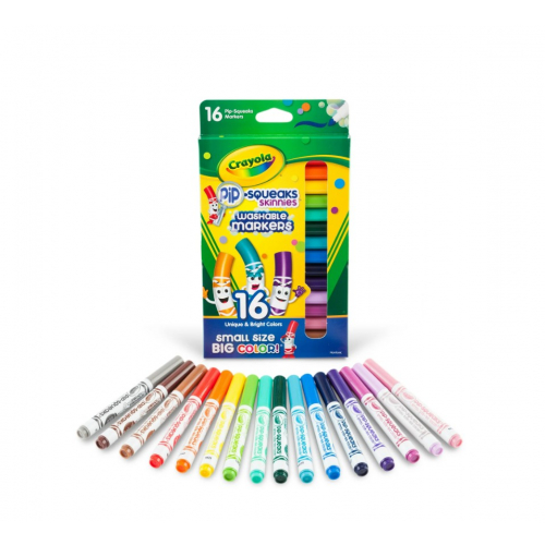 Набор мини-фломастеров Crayola Pip-Squeaks Skinnies, 16 цветов