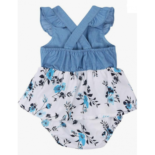 Боди с цветочным принтом и лёгкой тканью