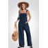 Комбинезон с прямыми штанинами, темно-синий