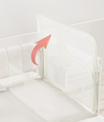 Детская кроватка WALALLA 3в1, алюминий/сетчатый материал, переносная, белая, 127×68×75 см