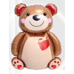 Шар фольгированный, мишка 