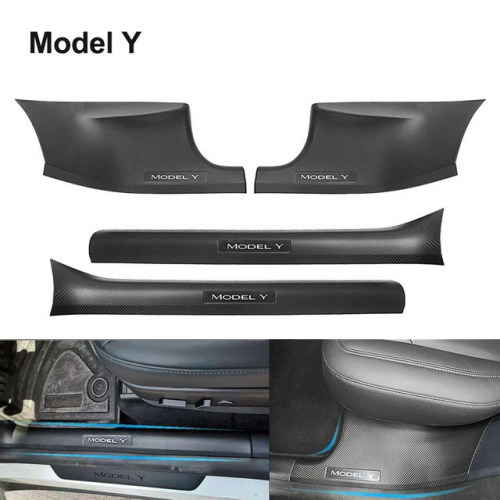 Защитные накладки на пороги дверей Tesla Model Y Model 3 2022