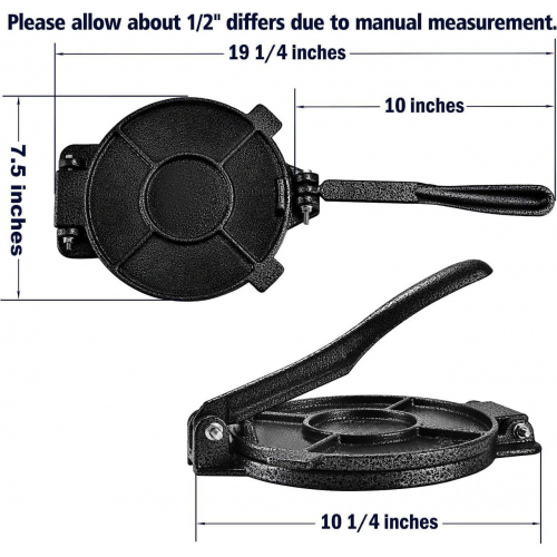 8-дюймовый чугунный пресс для тортильи