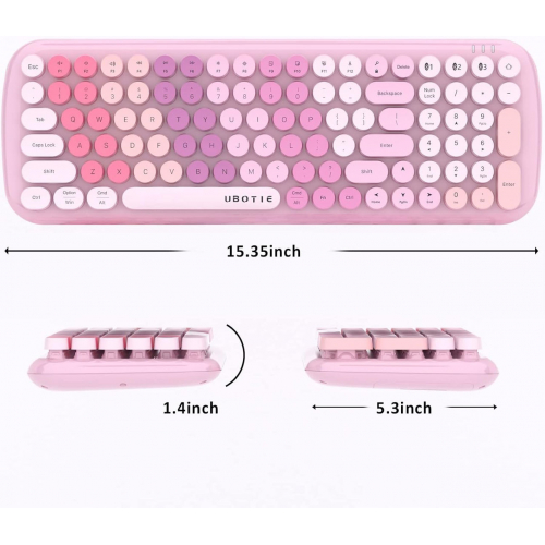 Ubotie красочная Bluetooth 100-клавишная клавиатура