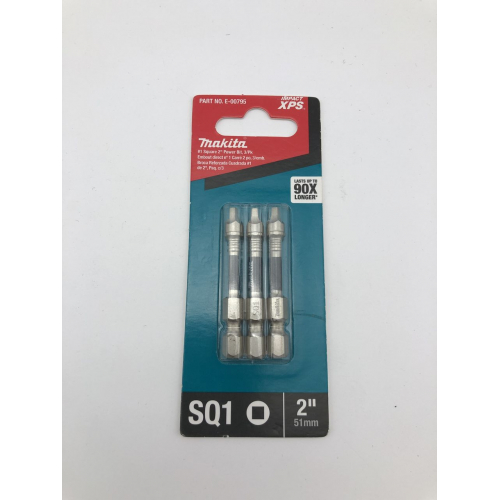 Makita E-00795 Ударная бита XPS #1 Square 2" Power Bit, 3 шт./уп