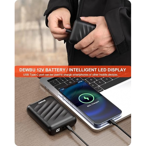 Мужская куртка Dewbu с подогревом и аккумулятором 12 В