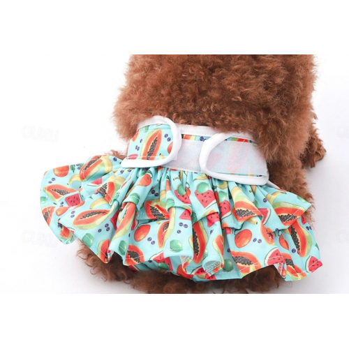 Трусики для собак малой породы, принт фрукты