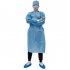 Одноразовый изолирующий халат голубой