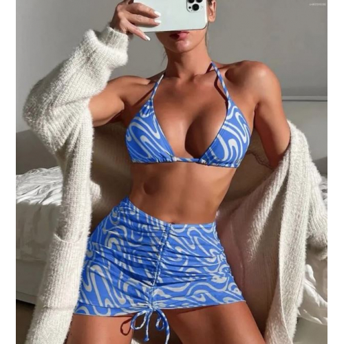 Купальник тройка, голубой