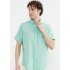 Летняя рубашка с коротким рукавом и карманом - Мятная