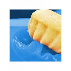 Силиконовая формочка для выпечки, многоразовая (синяя)