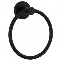 Поддержка для полотенца Frap F30204 INOX NEGRU — металлический крючок с кольцом