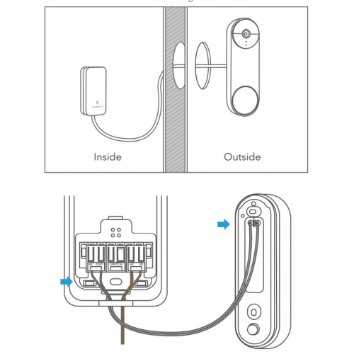 Беспроводной звонок, made for google nest