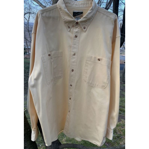 Плотная рубашка, желтая