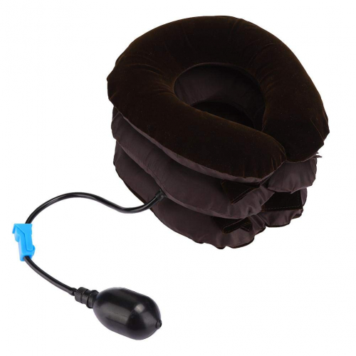 Трёхслойный надувной воротник для шейного отдела — мягкое вытяжение и поддержка при боли в шее