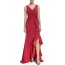 Женское длинное вечернее платье бордового цвета