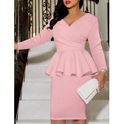 Женское вечернее платье карандаш (розовое)