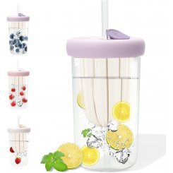 Стеклянный термостакан BYMIOYA с отделением для заварки чая, 450 мл