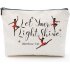 Косметичка с мотивационной надписью, водоотталкивающая, льняная