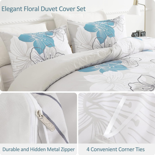 Комплект постельного белья с принтом синих лилий — уют и стиль в каждом штрихе