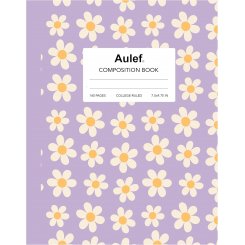 Тетрадь 140 страниц, 24,8 x 19,1 см (ромашки)