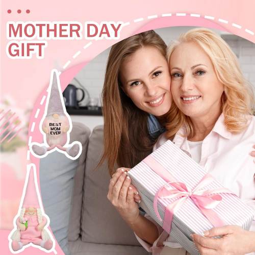 Плюшевый гном с тюльпаном — стильный декор на День матери