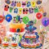 Тематический набор для вечеринки: многоуровневая подставка для капкейков, украшения и декор для дня рождения детей, 3-уровневая десертная стойка для игр и подарков