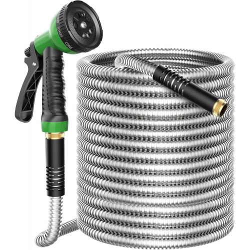 Легкий гибкий стальной садовый шланг, 15м