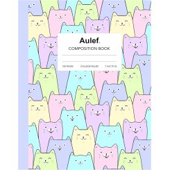 Тетрадь 140 страниц, 24,8 x 19,1 см (принт котики)