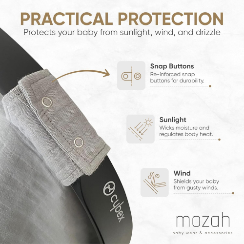 Крышка для автомобильного кресла MOZAH из 100% органического муслина