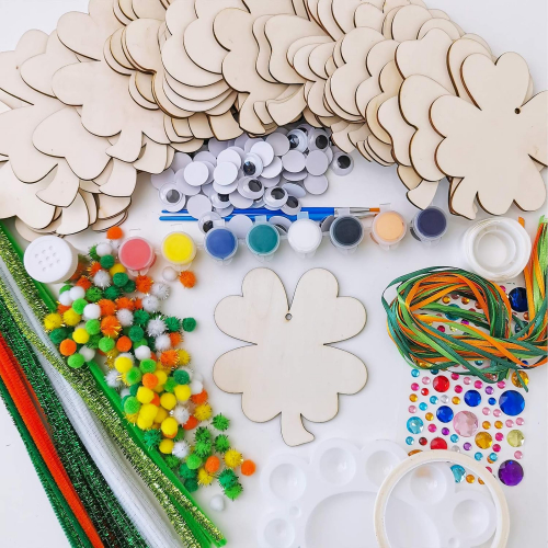 Набор для творчества "Счастливые трилистники" — 36 элементов для декора и рукоделия