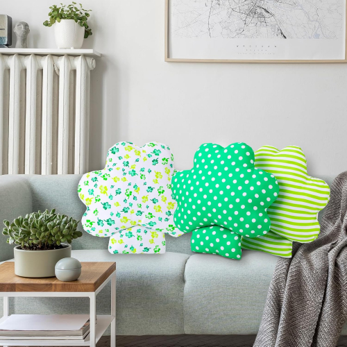 Детская подушка для коляски, принт клевер