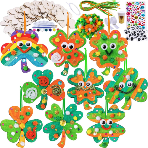 Набор для творчества "Счастливые трилистники" — 36 элементов для декора и рукоделия