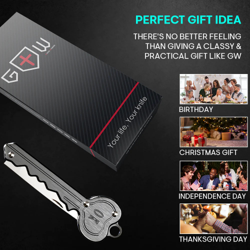 Нож-ключ в форме черного сердца Good Worker 4207-EZ