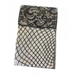 Чулки в сетку, черные