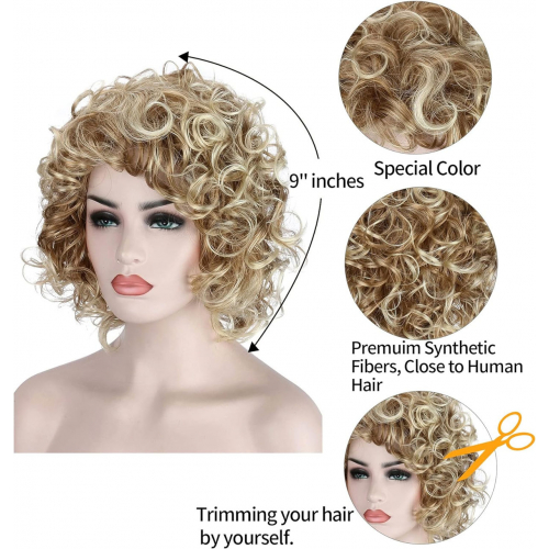 Kalyss короткий вьющийся парик