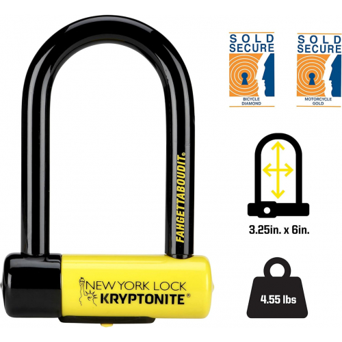 Сверхмощный противоугонный велосипедный U-образный замок Kryptonite